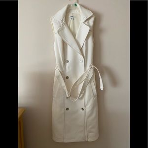 ‼️SOLD‼️Cato White Sleeveless Trenchcoat Dress